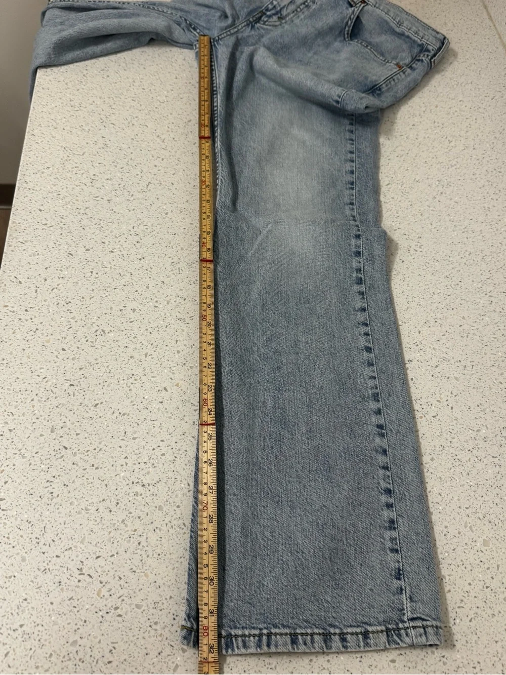 Levis 527 Jeans Mens 33x32 Blue Slim Bootcut Light Denim Western Cowboy Fade